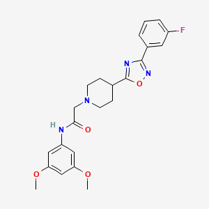 N-(3,5-dimethoxyphenyl)-2-(4-(3-(3-fluorophenyl)-1,2,4-oxadiazol-5-yl)piperidin-1-yl)acetamide
