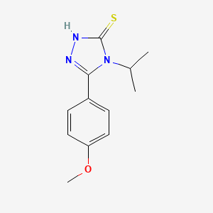 molecular formula C12H15N3OS B2627056 5-(4-甲氧基苯基)-4-(丙烷-2-基)-4H-1,2,4-三唑-3-硫醇 CAS No. 91643-35-5