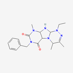 molecular formula C19H22N6O2 B2627058 7-benzyl-1-ethyl-3,4,9-trimethyl-1H,4H,6H,7H,8H,9H-[1,2,4]triazino[4,3-g]purine-6,8-dione CAS No. 919027-92-2