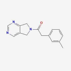 molecular formula C15H15N3O B2627065 1-(5H-pyrrolo[3,4-d]pyrimidin-6(7H)-yl)-2-(m-tolyl)ethanone CAS No. 1448078-39-4