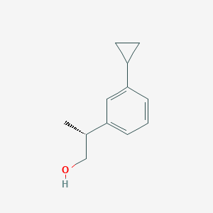 molecular formula C12H16O B2627077 (2R)-2-(3-Cyclopropylphenyl)propan-1-ol CAS No. 2248209-25-6