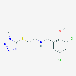 molecular formula C13H17Cl2N5OS B262709 N-(3,5-dichloro-2-ethoxybenzyl)-2-[(1-methyl-1H-tetrazol-5-yl)thio]ethanamine 