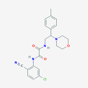 molecular formula C22H23ClN4O3 B2627090 N1-(5-chloro-2-cyanophenyl)-N2-(2-morpholino-2-(p-tolyl)ethyl)oxalamide CAS No. 941870-93-5