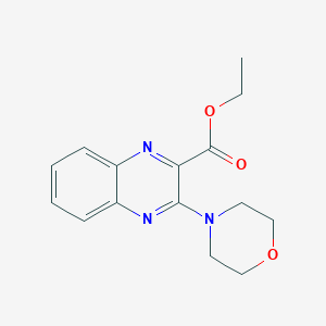 molecular formula C15H17N3O3 B2627091 3-吗啉-4-基喹喔啉-2-甲酸乙酯 CAS No. 108222-18-0