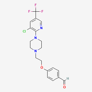4-(2-{4-[3-Chloro-5-(trifluoromethyl)-2-pyridinyl]piperazino}ethoxy)benzenecarbaldehyde