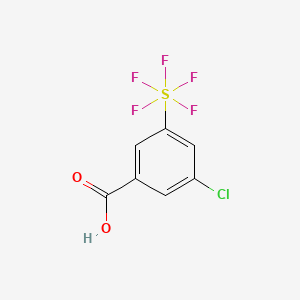 molecular formula C7H4ClF5O2S B2627112 3-Chloro-5-(pentafluorosulfur)benzoic acid CAS No. 1211589-32-0; 1448317-67-6