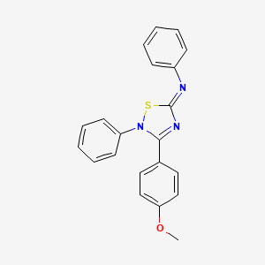 molecular formula C21H17N3OS B2627121 3-(4-甲氧基苯基)-N,2-二苯基-1,2,4-噻二唑-5-亚胺 CAS No. 324579-74-0