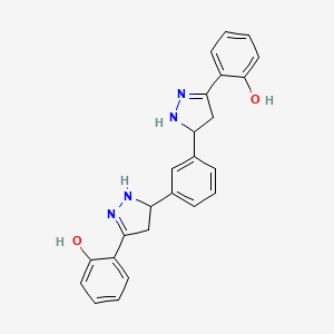 6-[(3E)-5-(3-{5-[(1Z)-6-oxocyclohexa-2,4-dien-1-ylidene]pyrazolidin-3-yl}phenyl)pyrazolidin-3-ylidene]cyclohexa-2,4-dien-1-one