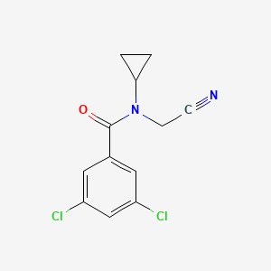 molecular formula C12H10Cl2N2O B2627124 3,5-dichloro-N-(cyanomethyl)-N-cyclopropylbenzamide CAS No. 1252294-88-4