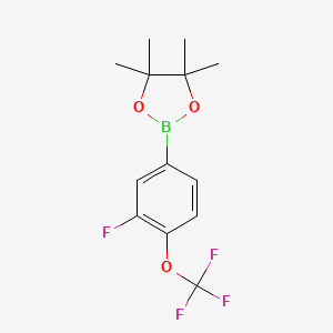 2-(3-Fluoro-4-(trifluoromethoxy)phenyl)-4,4,5,5-tetramethyl-1,3,2-dioxaborolane