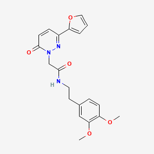molecular formula C20H21N3O5 B2627133 N-(3,4-dimethoxyphenethyl)-2-[3-(2-furyl)-6-oxo-1(6H)-pyridazinyl]acetamide CAS No. 899752-38-6