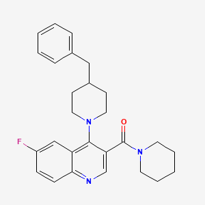 (4-(4-Benzylpiperidin-1-yl)-6-fluoroquinolin-3-yl)(piperidin-1-yl)methanone