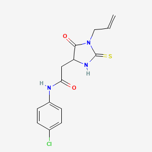 2-(1-allyl-5-oxo-2-thioxoimidazolidin-4-yl)-N-(4-chlorophenyl)acetamide