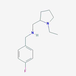 molecular formula C14H21FN2 B262714 1-(1-ethylpyrrolidin-2-yl)-N-(4-fluorobenzyl)methanamine 