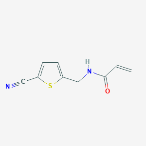 molecular formula C9H8N2OS B2627151 N-[(5-Cyanothiophen-2-yl)methyl]prop-2-enamide CAS No. 2411269-89-9