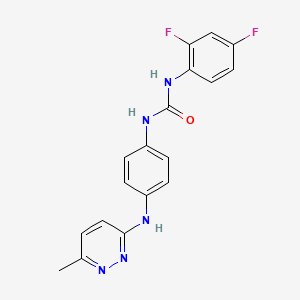 molecular formula C18H15F2N5O B2627155 1-(2,4-Difluorophenyl)-3-(4-((6-methylpyridazin-3-yl)amino)phenyl)urea CAS No. 1172393-48-4