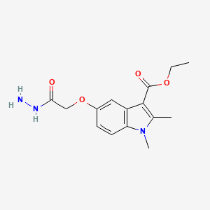 molecular formula C15H19N3O4 B2627180 5-(2-肼基-2-氧代乙氧基)-1,2-二甲基-1H-吲哚-3-羧酸乙酯 CAS No. 227029-79-0
