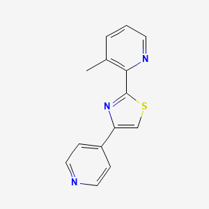 molecular formula C14H11N3S B2627187 2-(3-Methyl-2-pyridyl)-4-(4-pyridyl)thiazole CAS No. 1256483-31-4