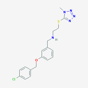 N-{3-[(4-chlorobenzyl)oxy]benzyl}-2-[(1-methyl-1H-tetrazol-5-yl)sulfanyl]ethanamine