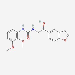 molecular formula C19H22N2O5 B2627224 1-(2-(2,3-Dihydrobenzofuran-5-yl)-2-hydroxyethyl)-3-(2,3-dimethoxyphenyl)urea CAS No. 1421477-73-7