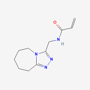 molecular formula C11H16N4O B2627235 N-(6,7,8,9-Tetrahydro-5H-[1,2,4]triazolo[4,3-a]azepin-3-ylmethyl)prop-2-enamide CAS No. 2175508-02-6