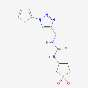 3-(1,1-dioxo-1lambda6-thiolan-3-yl)-1-{[1-(thiophen-2-yl)-1H-1,2,3-triazol-4-yl]methyl}urea
