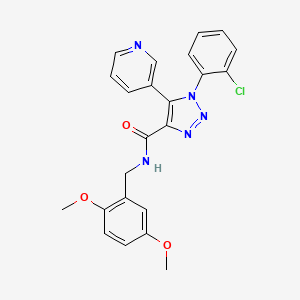 molecular formula C23H20ClN5O3 B2627253 1-(2-chlorophenyl)-N-(2,5-dimethoxybenzyl)-5-(pyridin-3-yl)-1H-1,2,3-triazole-4-carboxamide CAS No. 1207016-19-0
