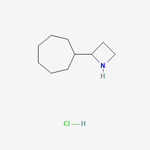 molecular formula C10H20ClN B2627254 2-Cycloheptylazetidine hydrochloride CAS No. 2172052-16-1