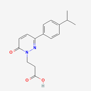 molecular formula C16H18N2O3 B2627268 3-{6-氧代-3-[4-(丙-2-基)苯基]嘧啶-1(6H)-基}丙酸 CAS No. 1255783-89-1