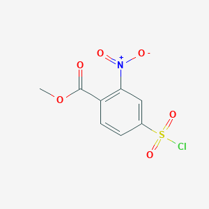 molecular formula C8H6ClNO6S B2627273 Methyl 4-(chlorosulfonyl)-2-nitrobenzoate CAS No. 1909317-51-6