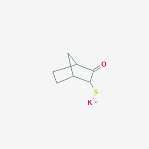 molecular formula C7H9KOS B2627275 Potassium;3-oxobicyclo[2.2.1]heptane-2-thiolate CAS No. 2225136-38-7