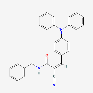 molecular formula C29H23N3O B2627281 (Z)-N-Benzyl-2-cyano-3-[4-(N-phenylanilino)phenyl]prop-2-enamide CAS No. 477972-71-7