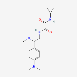 molecular formula C17H26N4O2 B2627295 N1-cyclopropyl-N2-(2-(dimethylamino)-2-(4-(dimethylamino)phenyl)ethyl)oxalamide CAS No. 941933-07-9