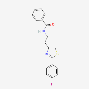 molecular formula C18H15FN2OS B2627296 N-[2-[2-(4-fluorophenyl)-1,3-thiazol-4-yl]ethyl]benzamide CAS No. 896606-78-3