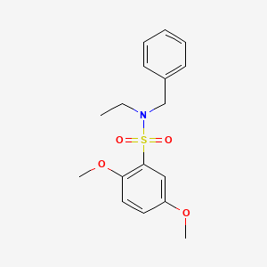 molecular formula C17H21NO4S B2627312 N-benzyl-N-ethyl-2,5-dimethoxybenzenesulfonamide CAS No. 1018158-69-4