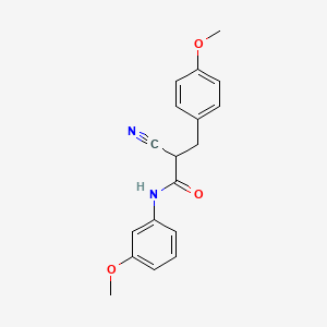 molecular formula C18H18N2O3 B2627318 2-氰基-N-(3-甲氧基苯基)-3-(4-甲氧基苯基)丙酰胺 CAS No. 483359-53-1