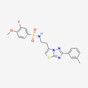 3-fluoro-4-methoxy-N-(2-(2-(m-tolyl)thiazolo[3,2-b][1,2,4]triazol-6-yl)ethyl)benzenesulfonamide