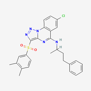 7-chloro-3-((3,4-dimethylphenyl)sulfonyl)-N-(4-phenylbutan-2-yl)-[1,2,3]triazolo[1,5-a]quinazolin-5-amine