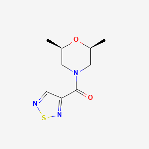 molecular formula C9H13N3O2S B2627342 [(2S,6R)-2,6-二甲基吗啉-4-基]-(1,2,5-噻二唑-3-基)甲酮 CAS No. 2567489-93-2