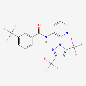 N-[2-[3,5-bis(trifluoromethyl)pyrazol-1-yl]pyridin-3-yl]-3-(trifluoromethyl)benzamide