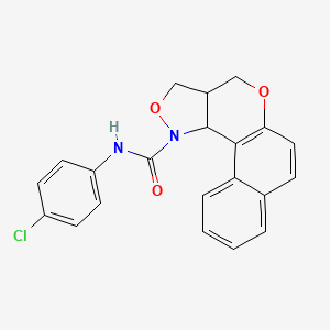 N-(4-chlorophenyl)-3a,11c-dihydro-3H-benzo[5,6]chromeno[4,3-c]isoxazole-1(4H)-carboxamide