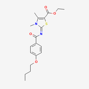 Ethyl 2-(4-butoxybenzoyl)imino-3,4-dimethyl-1,3-thiazole-5-carboxylate