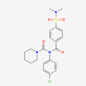 molecular formula C21H24ClN3O4S B2627347 N-(4-chlorophenyl)-N-(4-(N,N-dimethylsulfamoyl)benzoyl)piperidine-1-carboxamide CAS No. 899992-71-3