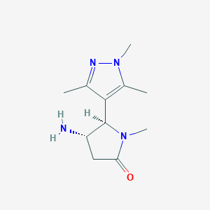 (4S,5R)-4-Amino-1-methyl-5-(1,3,5-trimethylpyrazol-4-yl)pyrrolidin-2-one
