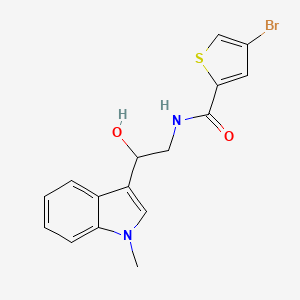 4-bromo-N-(2-hydroxy-2-(1-methyl-1H-indol-3-yl)ethyl)thiophene-2-carboxamide