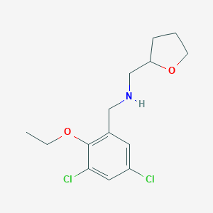 molecular formula C14H19Cl2NO2 B262736 N-(3,5-dichloro-2-ethoxybenzyl)-N-(tetrahydro-2-furanylmethyl)amine 