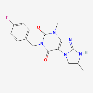 3-(4-fluorobenzyl)-1,7-dimethyl-1H-imidazo[2,1-f]purine-2,4(3H,8H)-dione