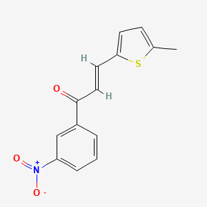 molecular formula C14H11NO3S B2627366 (2E)-3-(5-methylthiophen-2-yl)-1-(3-nitrophenyl)prop-2-en-1-one CAS No. 1440663-62-6