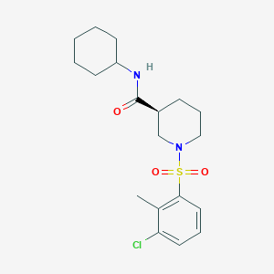 (S)-1-((3-Chloro-2-methylphenyl)sulfonyl)-N-cyclohexylpiperidine-3-carboxamide