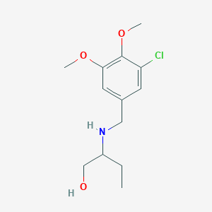 molecular formula C13H20ClNO3 B262737 2-[(3-Chloro-4,5-dimethoxybenzyl)amino]-1-butanol 